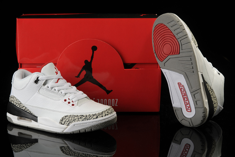 Air Jordan 3 Men Shoes Black//White Online